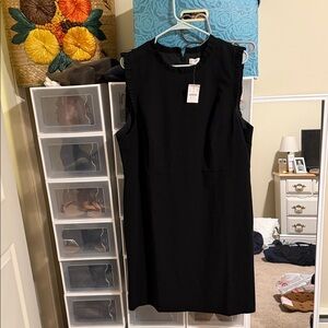 NWT - J. Crew Classic Black Midi Dress